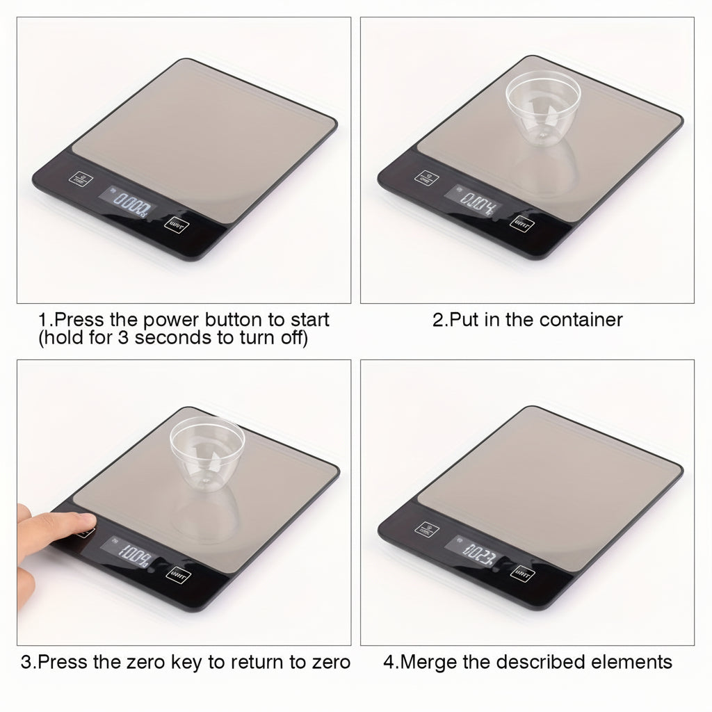 Stainless Steel Digital Food Scale for Kitchen - 22lb Capacity