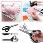 Stainless Steel Fabric Scissors for Sewing and Crafting – Pinking Shears