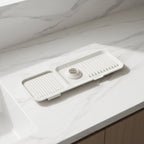 Self-Draining Silicone Sink Mat for Faucet Drips