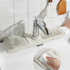 Self-Draining Silicone Sink Mat for Faucet Drips