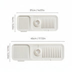 Self-Draining Silicone Sink Mat for Faucet Drips