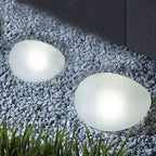 Compact Solar Ground Light with Frosted Glass Appearance