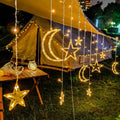 Star and Moon Shaped Solar String Lights