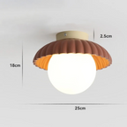 Modern Flush Mount Ceiling Light for Hallway – Glass and Metal Design