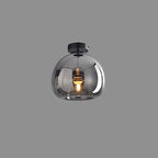 Glass Sphere Ceiling Fixture | Semi-Flush Mount Design
