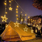 Star and Moon Shaped Solar String Lights