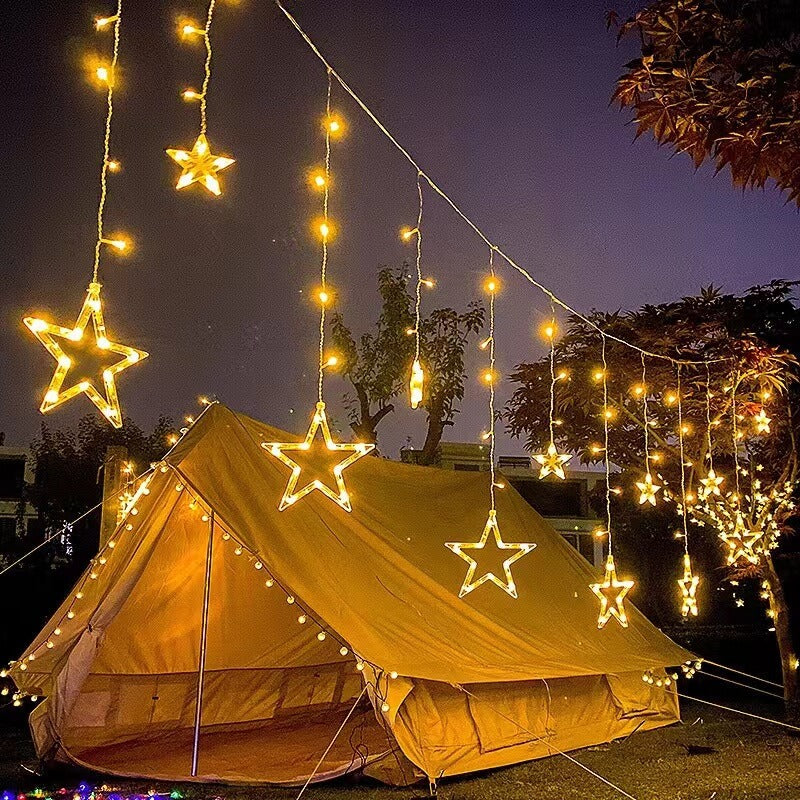 Star and Moon Shaped Solar String Lights