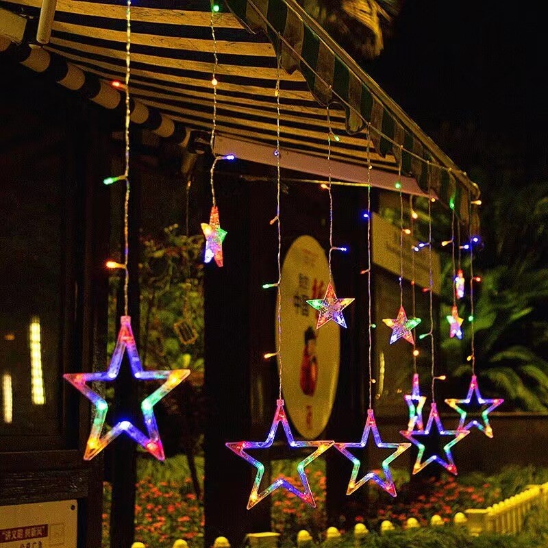 Star and Moon Shaped Solar String Lights