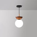 Minimalist Wood and Glass Ceiling Light in Japanese Style