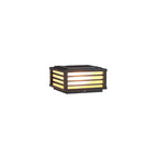 Black Square Solar Wall Light for Outdoor Fence Installation