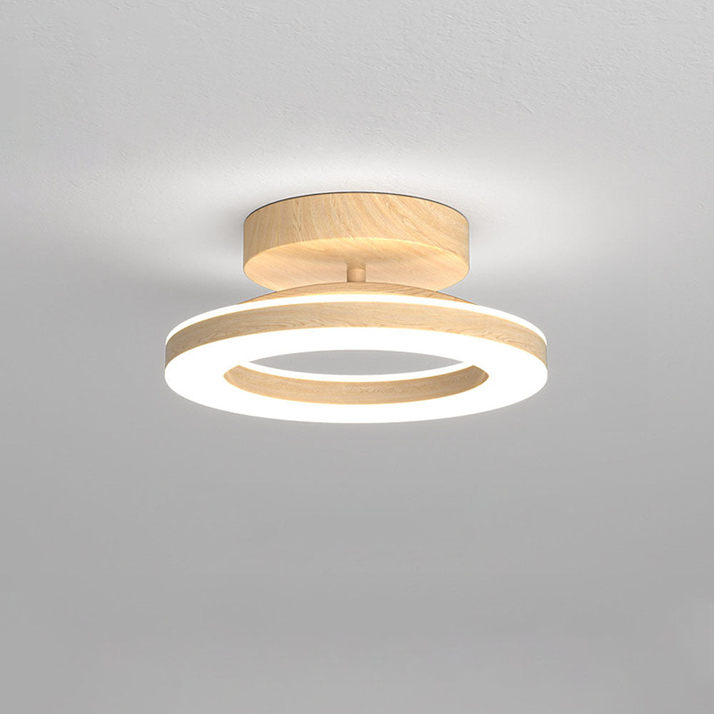 Modern Round Ceiling Light with LED - Acrylic Fixture for Hallways
