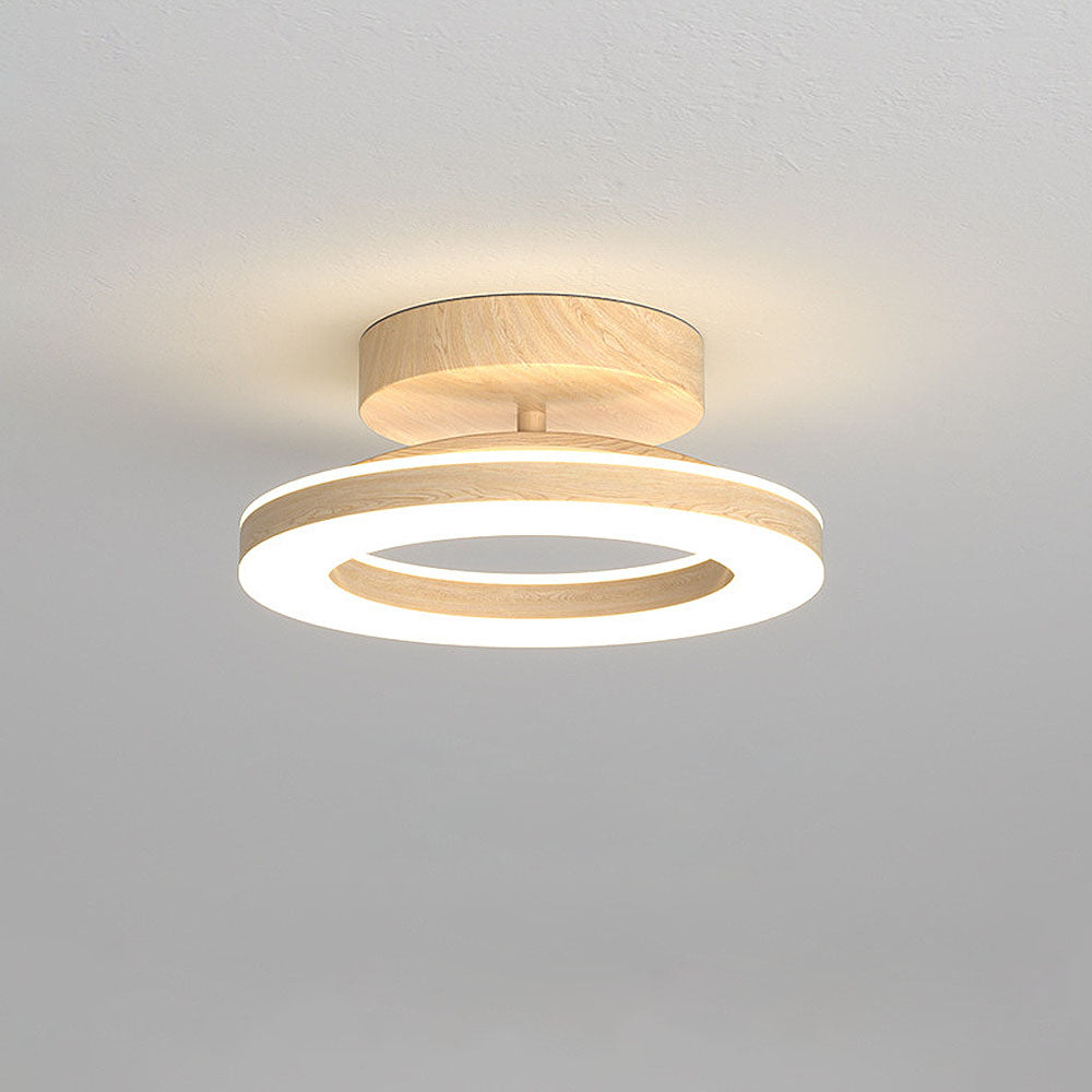 Modern Round Ceiling Light with LED - Acrylic Fixture for Hallways