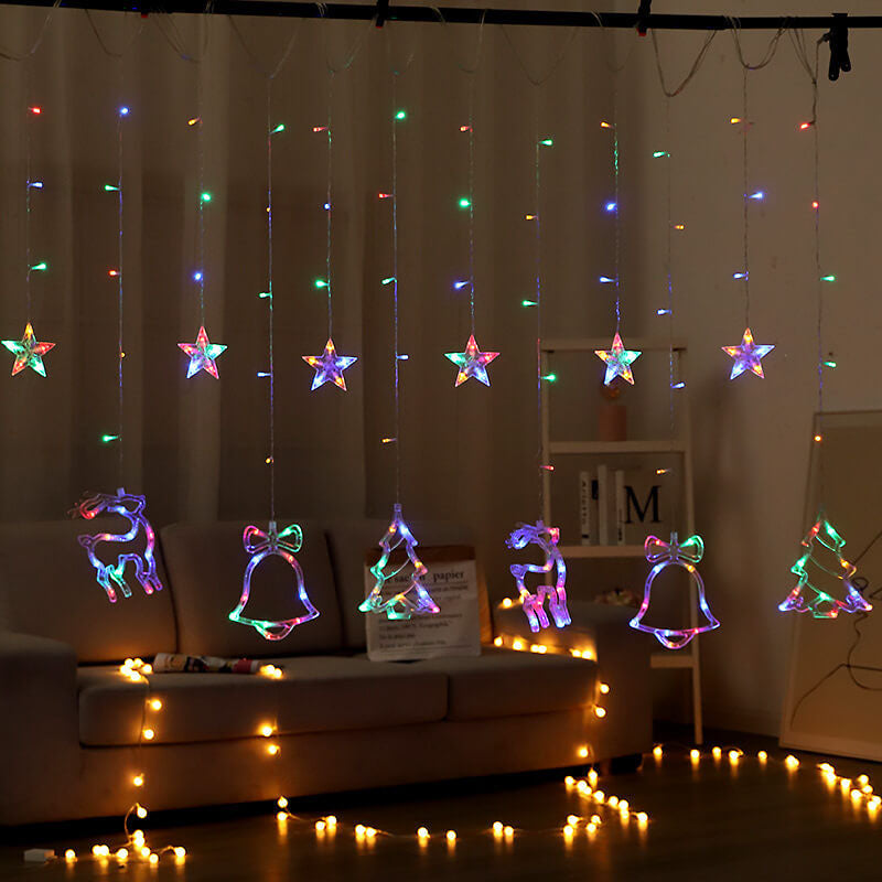 Star and Moon Shaped Solar String Lights