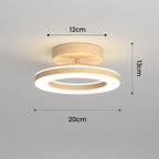 Modern Round Ceiling Light with LED - Acrylic Fixture for Hallways