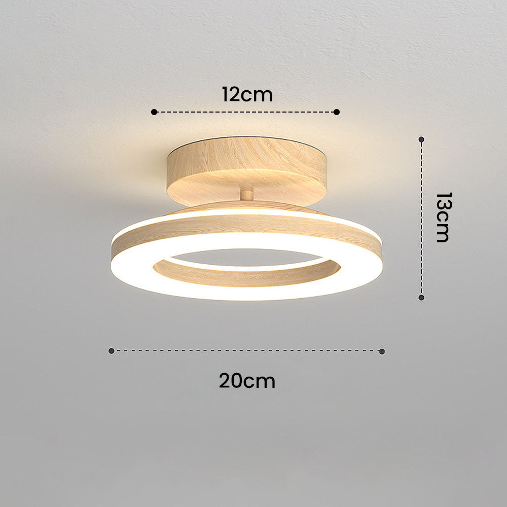 Modern Round Ceiling Light with LED - Acrylic Fixture for Hallways