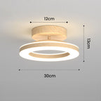 Modern Round Ceiling Light with LED - Acrylic Fixture for Hallways