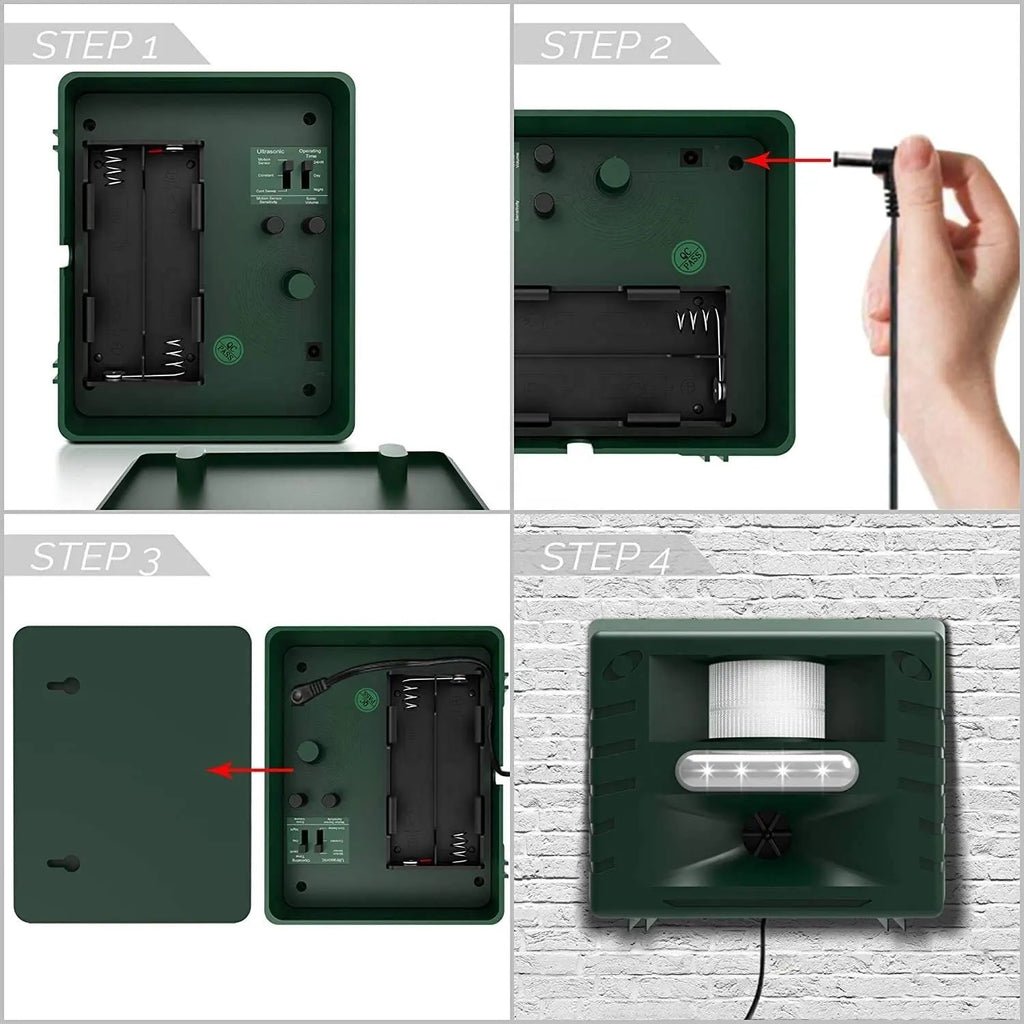 Ultrasonic Bird Deterrent with Motion Sensor – Garden Repeller System