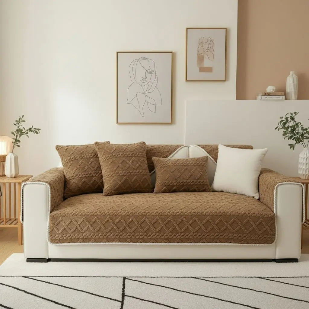 CozyGuard Geometric Non-Slip Sofa Slipcovers