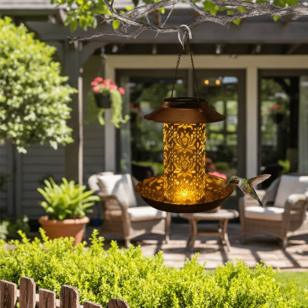 Solar LED Bird Feeder – Decorative Accent Light for Garden
