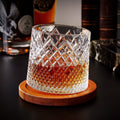 Rotating Crystal Tumbler for Whiskey with Aroma Enhancement