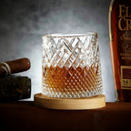 Rotating Crystal Tumbler for Whiskey with Aroma Enhancement