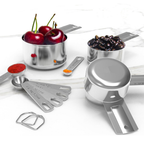 Stainless Steel Measuring Cups and Spoons Set for Baking and Cooking