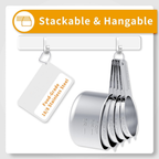 Stainless Steel Measuring Cups and Spoons Set for Baking and Cooking