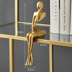Gilded Elegance Abstract Sculptures