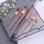 Sleek Rose Gold Cutlery Collection