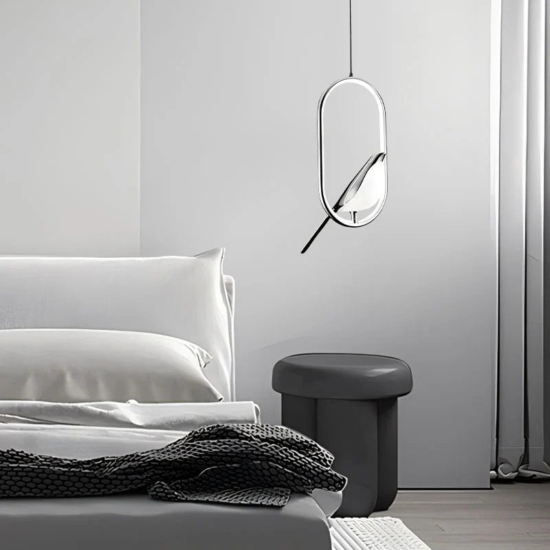 Northern Style LED Pendant Light with Bird Motif