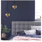 Contemporary Brass Cylinder Pendant Light with Nordic Glass