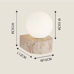 LED Wall Sconce in Modern Japanese Design with Travertine Stone