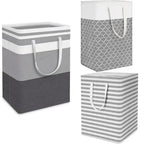75L Waterproof Laundry Basket - Foldable Fabric Hamper with Handles