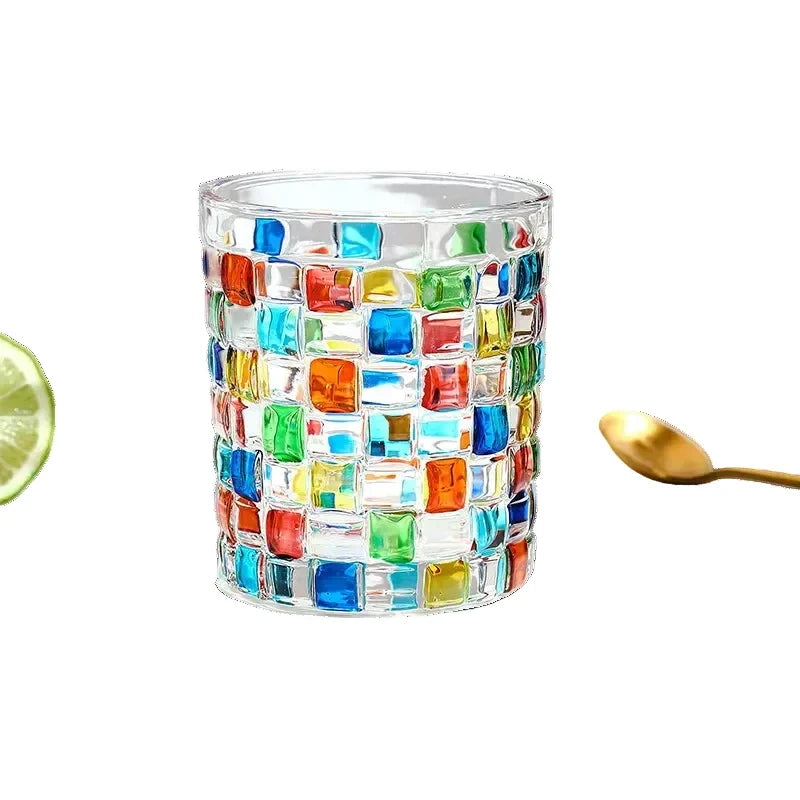 Elegant Prism Drinking Glasses with Unique Rotating Design