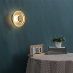 Textured LED Disc Light – Contemporary Colored Glass Wall Fixture