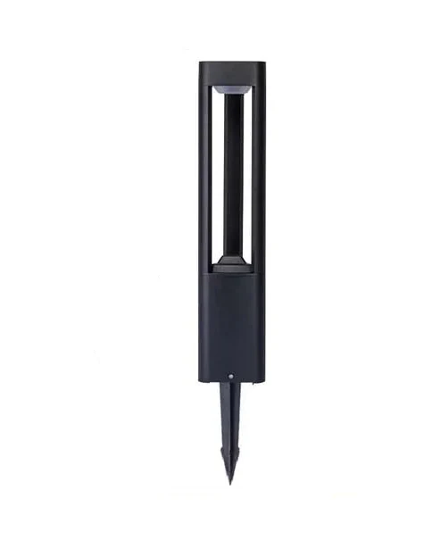 Rectangular Black Garden Path Lamp - Outdoor LED Bollard Light