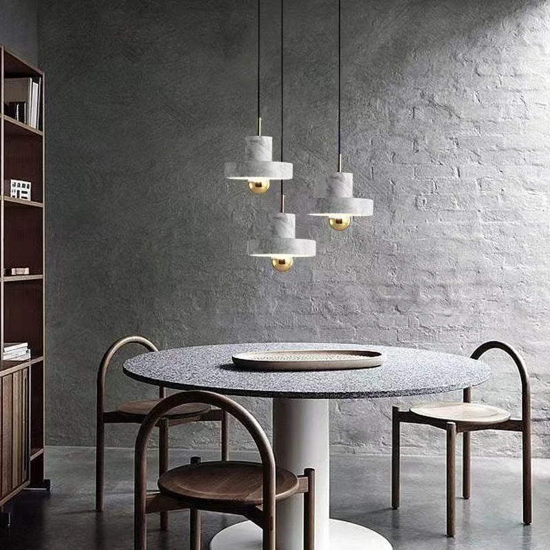 Natural Stone Pendant Light | Postmodern Marble Design