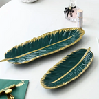 Jungle Green Leaf Serving Dish