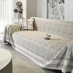 Reversible Sofa Cover in Breathable Microfiber - Sketch Pattern