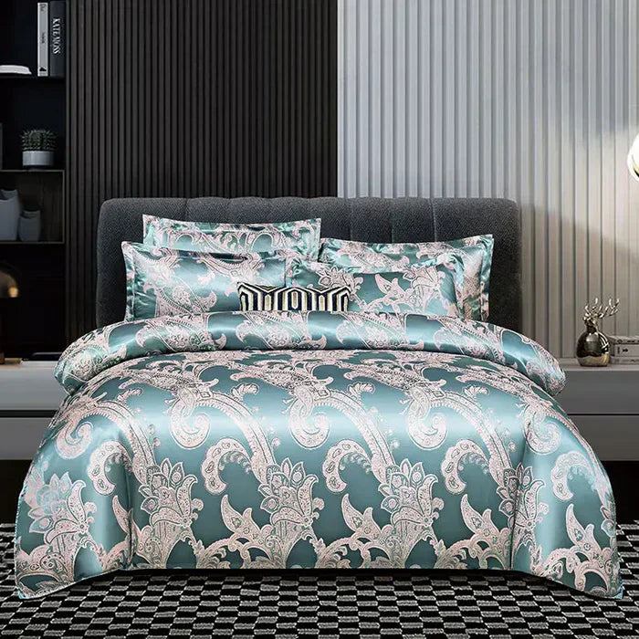 Elegant Satin Duvet Cover Set for Queen and King Beds – Soft Summer Bedding