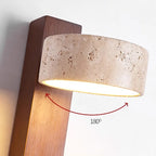 Wabi-Sabi Wall Light for Headboard with Pull Switch – French Design