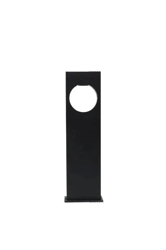Rectangular Black Garden Path Lamp - Outdoor LED Bollard Light