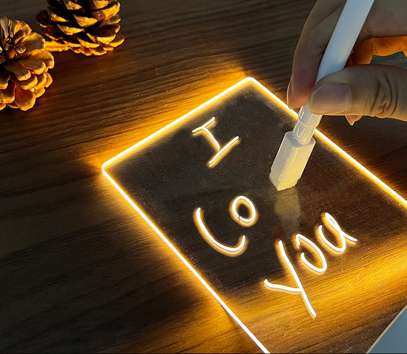 USB-Powered Acrylic Message Board with Backlit Display