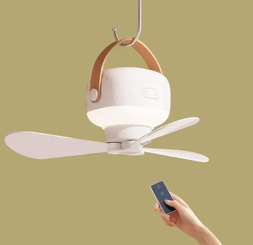Ceiling Fan with Remote Control and Integrated LED Light Fixture