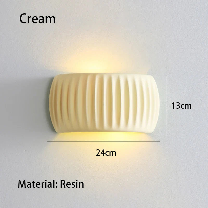 Textured Modern Wall Sconce in French Resin