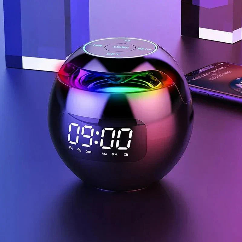 LED Digital Alarm Clock with Bluetooth Speaker for Bedside Use