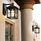 Vintage E27 Lantern Sconce for Outdoor Wall Lighting
