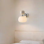 Modern Wall Sconce with Glass and Metal – Pumpkin Design Lamp