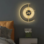 Post-Modern LED Sconce with Clock - Lunaris Wall Lamp