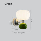 Modern Wall Sconce with Glass and Metal – Pumpkin Design Lamp